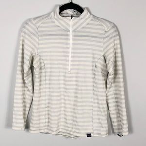 Patagonia Grey Stripe Merino Base Layer Small